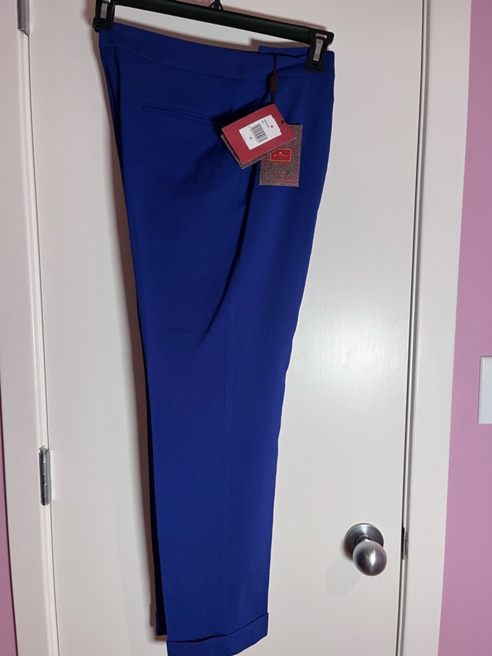 Etro Tailored Dress Pants in Cobalt Blue